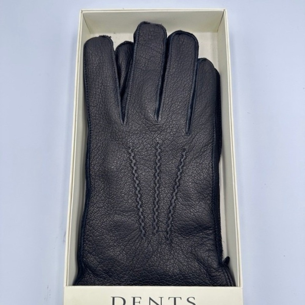 Dents Luxury Leather Gloves Mens Size Med Dark Brown Winter Driving Gloves NIB - Picture 5 of 8